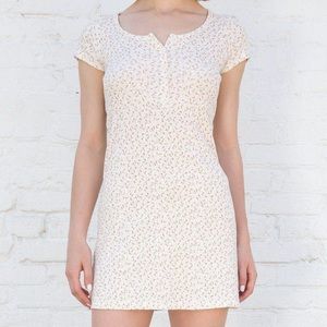 Brandy Melville Zelly Floral Cotton Button Front Mini Dress